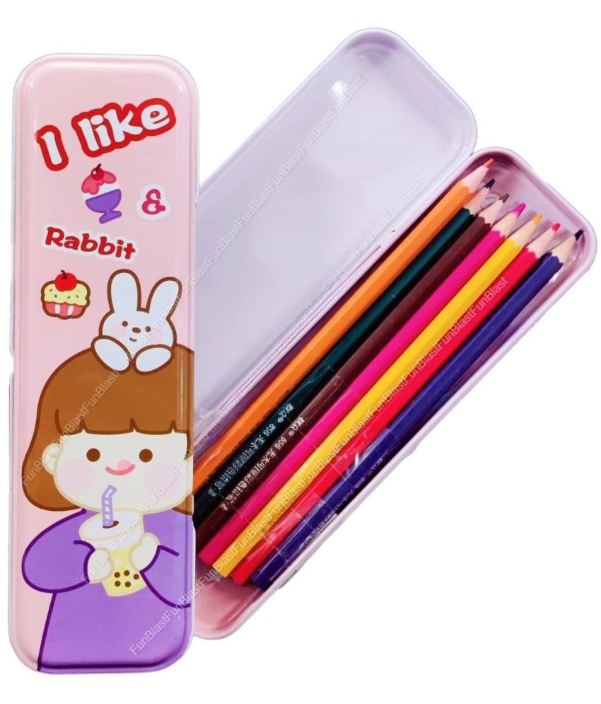     			FunBlast Pencil Box for Kids, Metal Pencil Box, Pencil Box for Girls, Pencil Case, Return Gifts for Kids, Pencil Box Boys, Stationary Gifts for Kids (Rabbit)