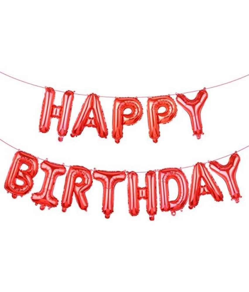     			Kiran Enterprises Happy Birthday Foil Letter Balloon For Birthday Decoration