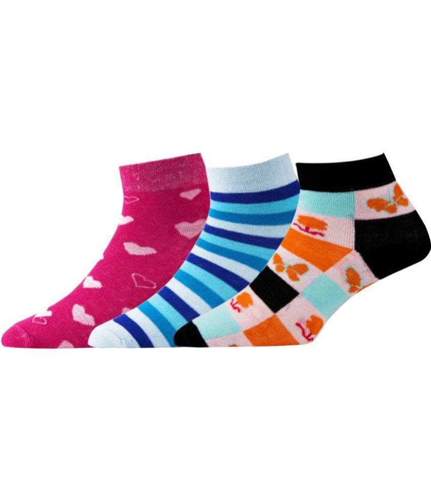     			RC. ROYAL CLASS - Multicolor Cotton Blend Women's Ankle Length Socks ( Pack of 3 )