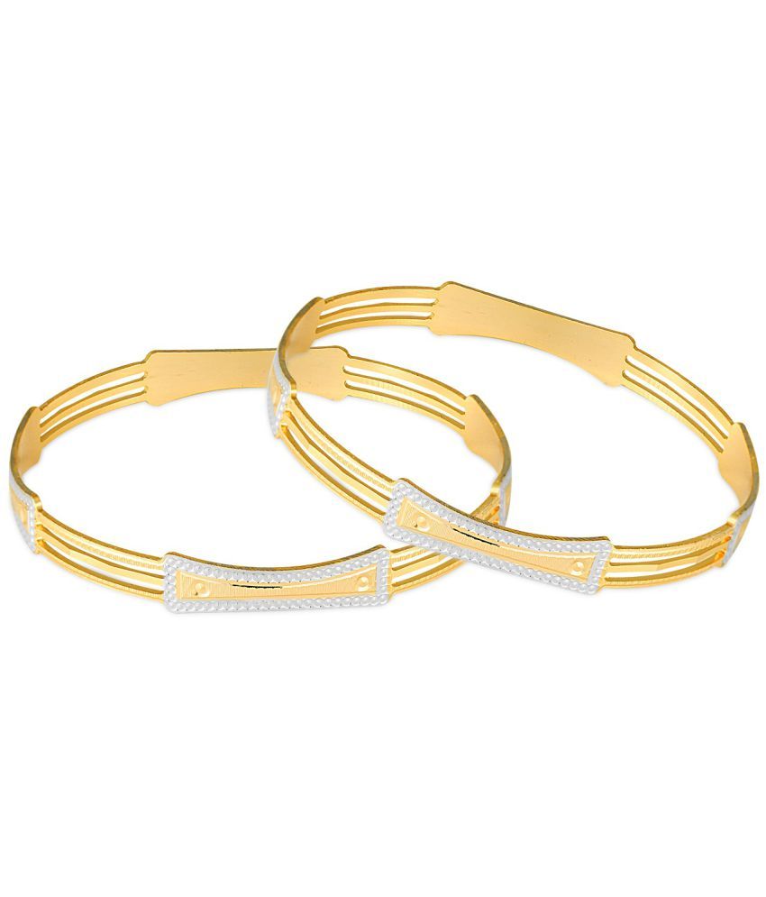     			Sukai Jewels - Gold Bangle ( Pack of 2 )