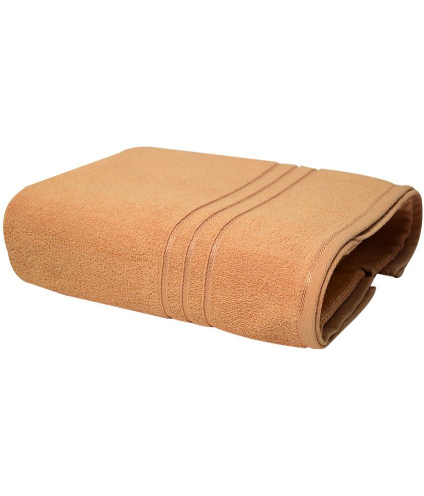     			V VANTRA Pack of 1 Cotton 500 -GSM Bath Towel ( Mustard )