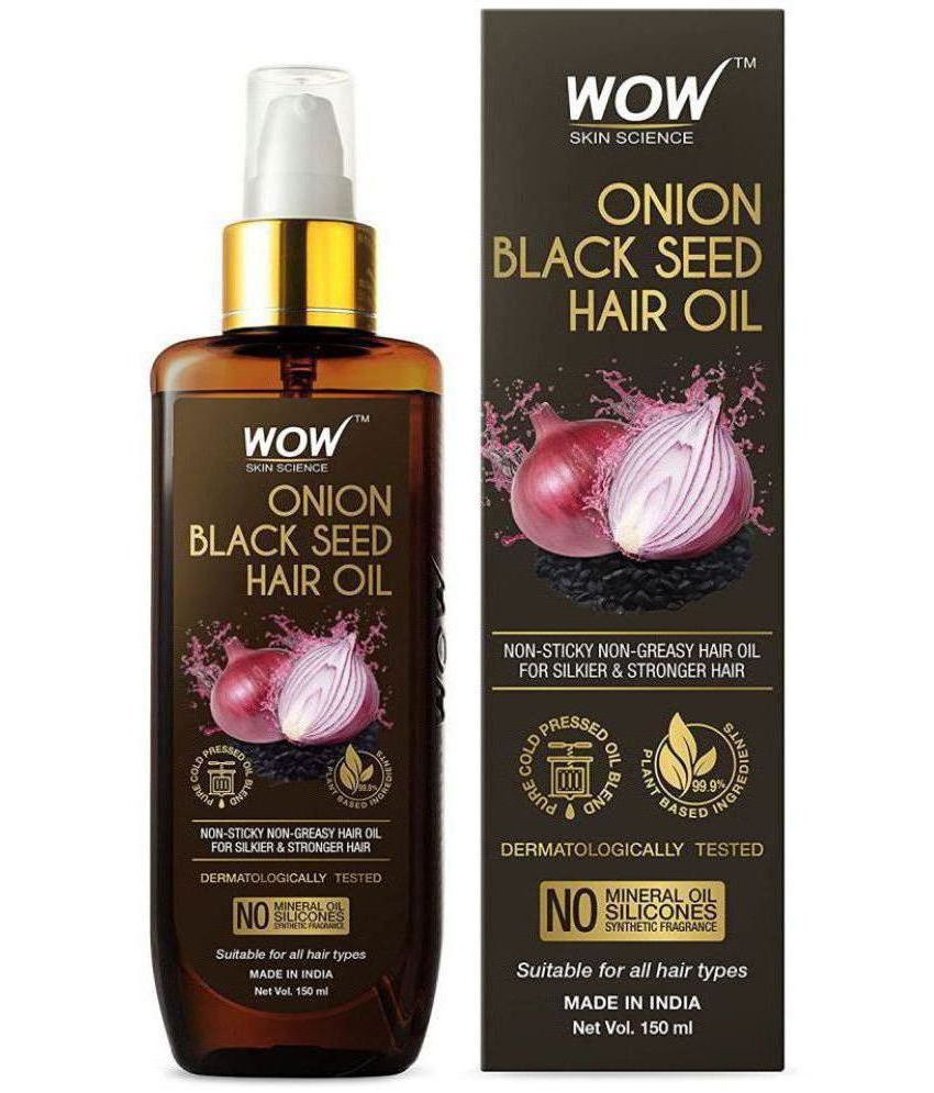     			WOW Skin Science Onion Hair Oil With Black Seed Oil Extracts - Controls Hair Fall - 150 ml