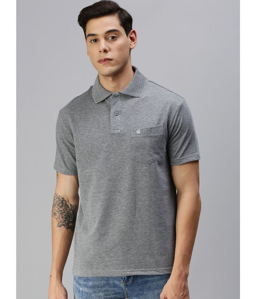     			ONN - Grey Melange Cotton Blend Regular Fit Men's Polo T Shirt ( Pack of 1 )