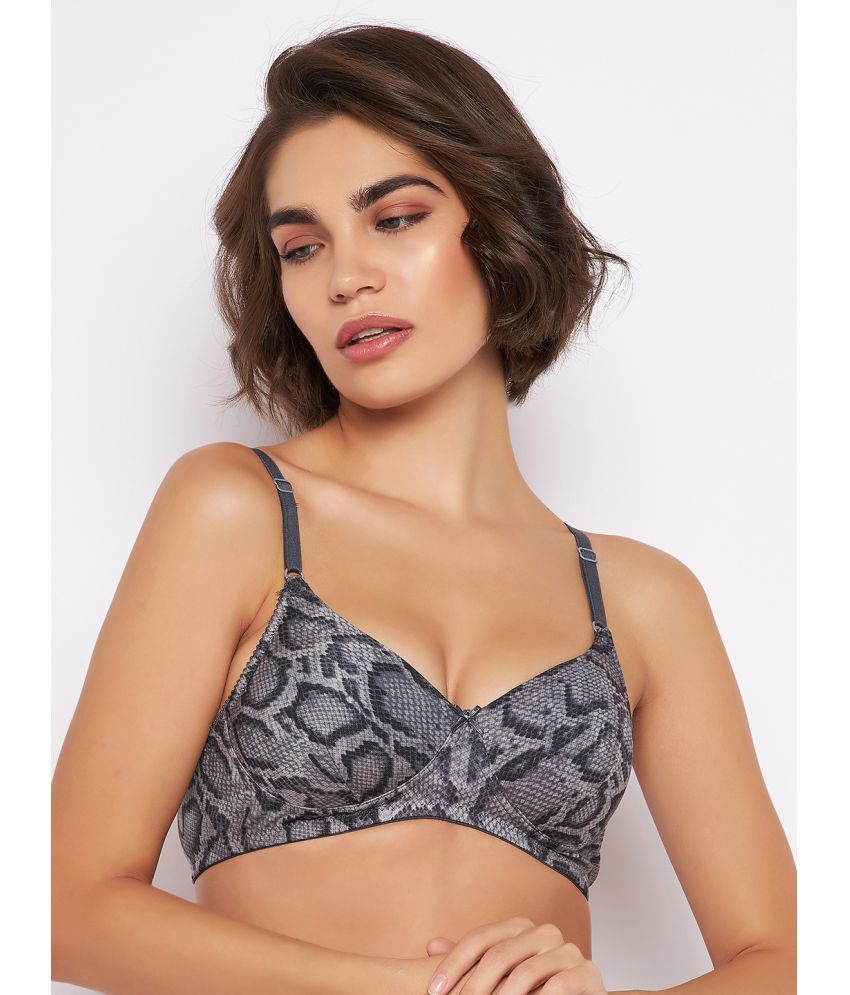     			Clovia Lace Lightly Padded Women's T-Shirt Bra ( Grey Melange )