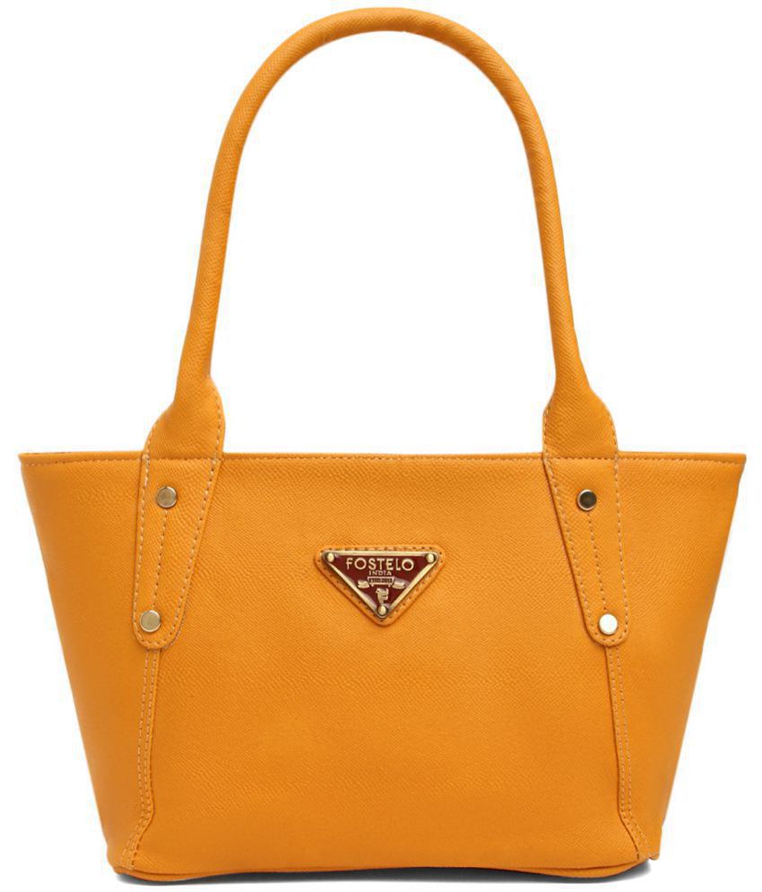     			Fostelo - Orange PU Shoulder Bag
