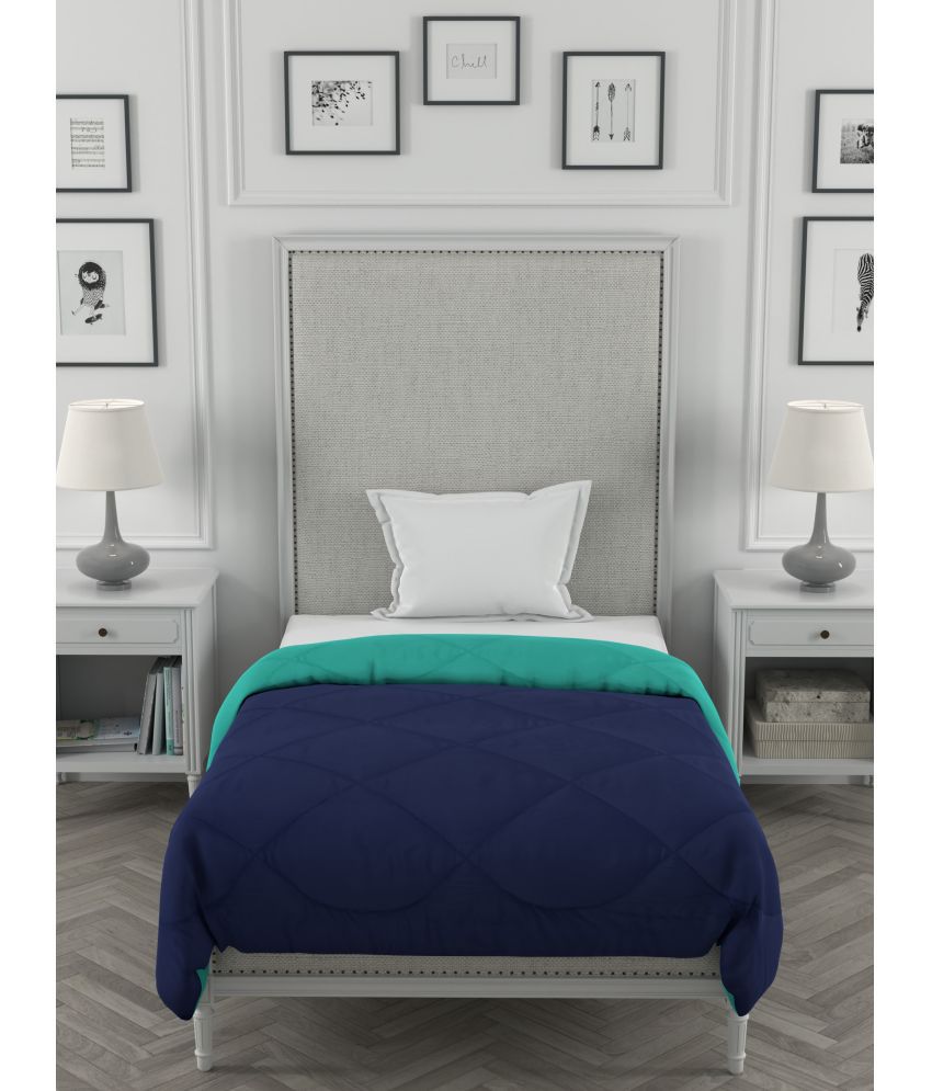 Jaipur Fabric Single Cotton Blue Contemporary Comforter Coordinated