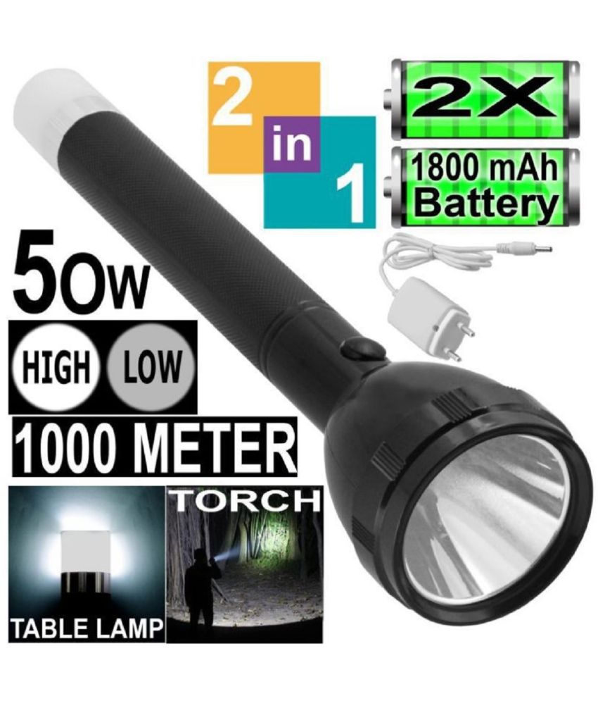 Powerful 50W Flash Light Torch Rechargeable Flashlight Torch Outdoor Camping Light Table Lamp