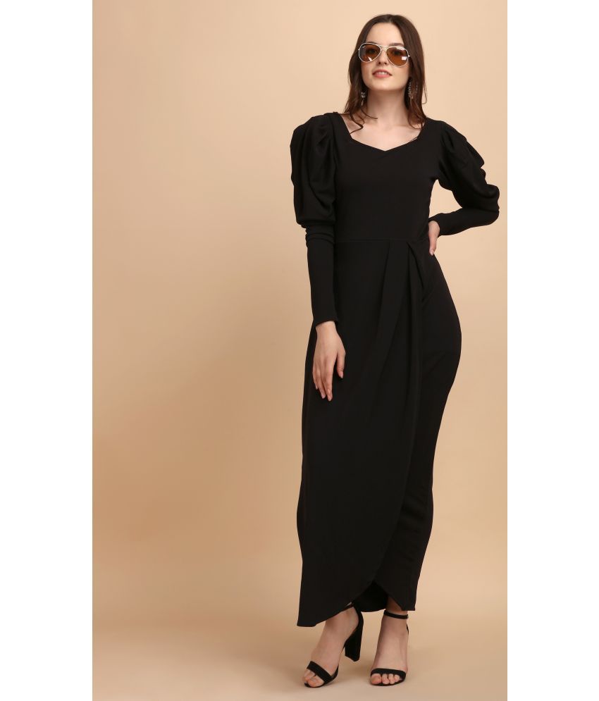     			Sheetal associates - Black Polyester Women's Wrap Dress ( Pack of 1 )