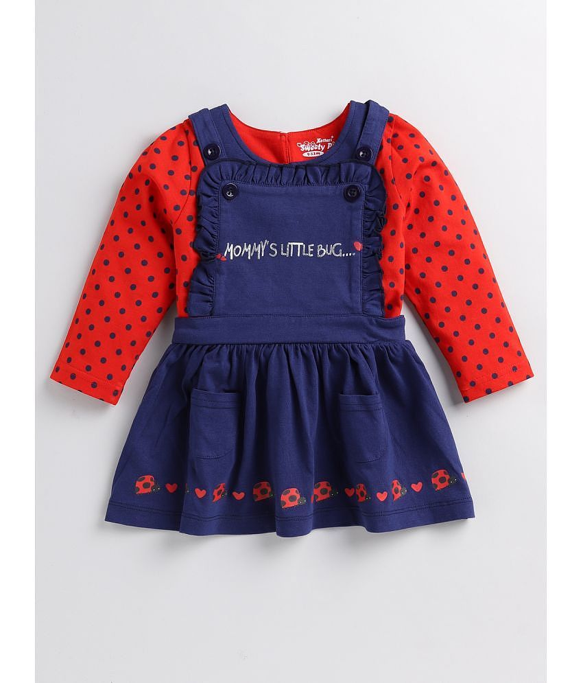 Buy Online Kothari Hosiery Factory Pvt. Ltd. SWEETIE PIE - Red Cotton Baby Girl Frock ( Pack of 1 ) - None