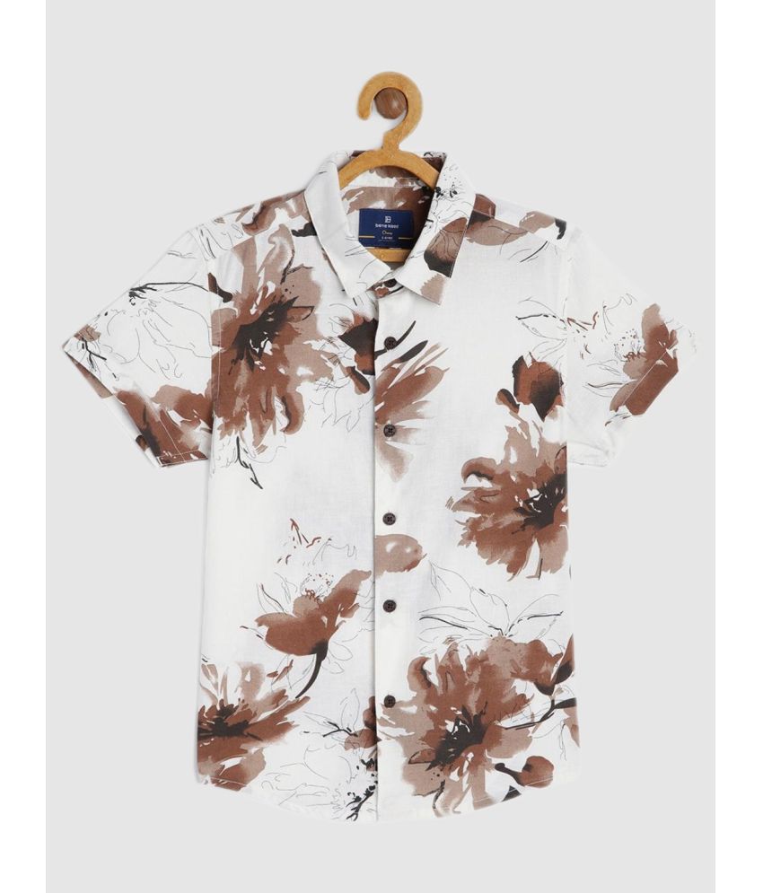    			Bene Kleed Off White Floral Shirts