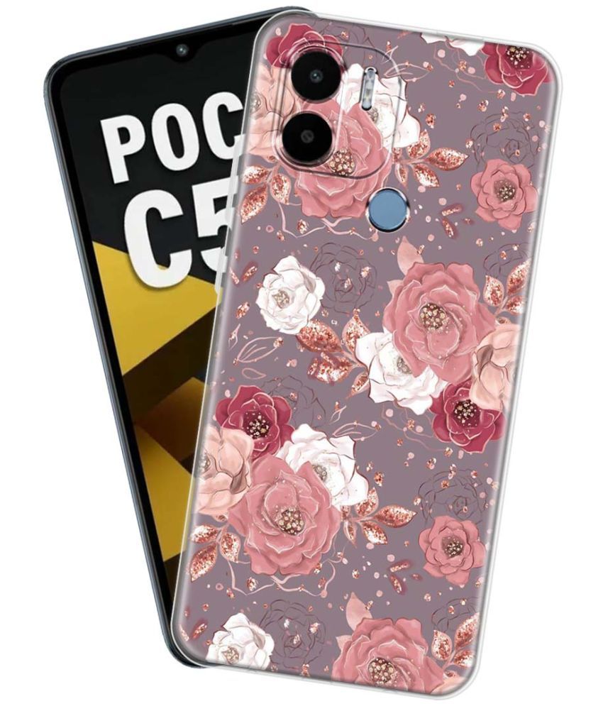     			NBOX - Multicolor Silicon Printed Back Cover Compatible For POCO C50 ( Pack of 1 )