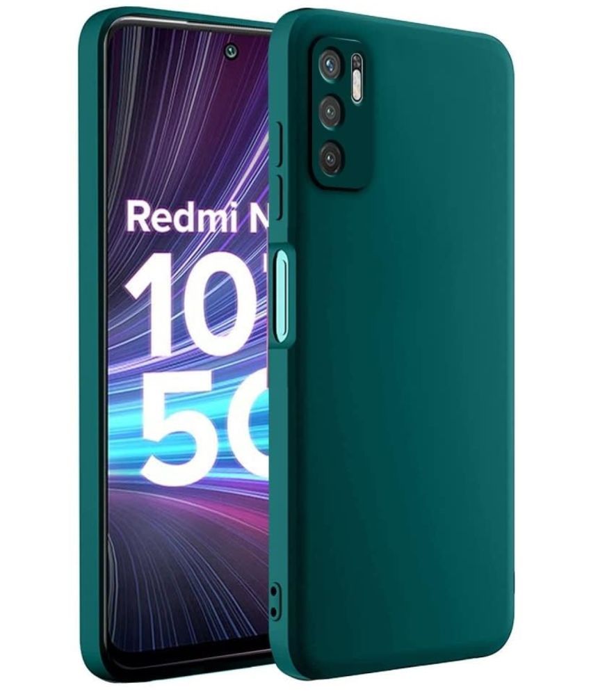     			ZAMN - Green Silicon Plain Cases Compatible For Poco M3 pro 5G ( Pack of 1 )