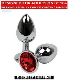 Stainless Steel Diamond Butt Plug Anal Plug Bead Prostate Massage Sex Toys for Women/ Men Kamveda