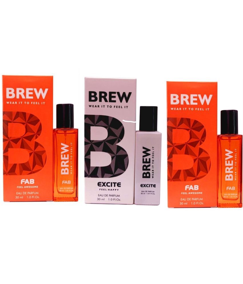     			Brew - 2 FAB 1 EXCITE PERFUME 30 ML EACH , PACK OF 3 . Eau De Parfum (EDP) For Unisex 90 ( Pack of 3 )