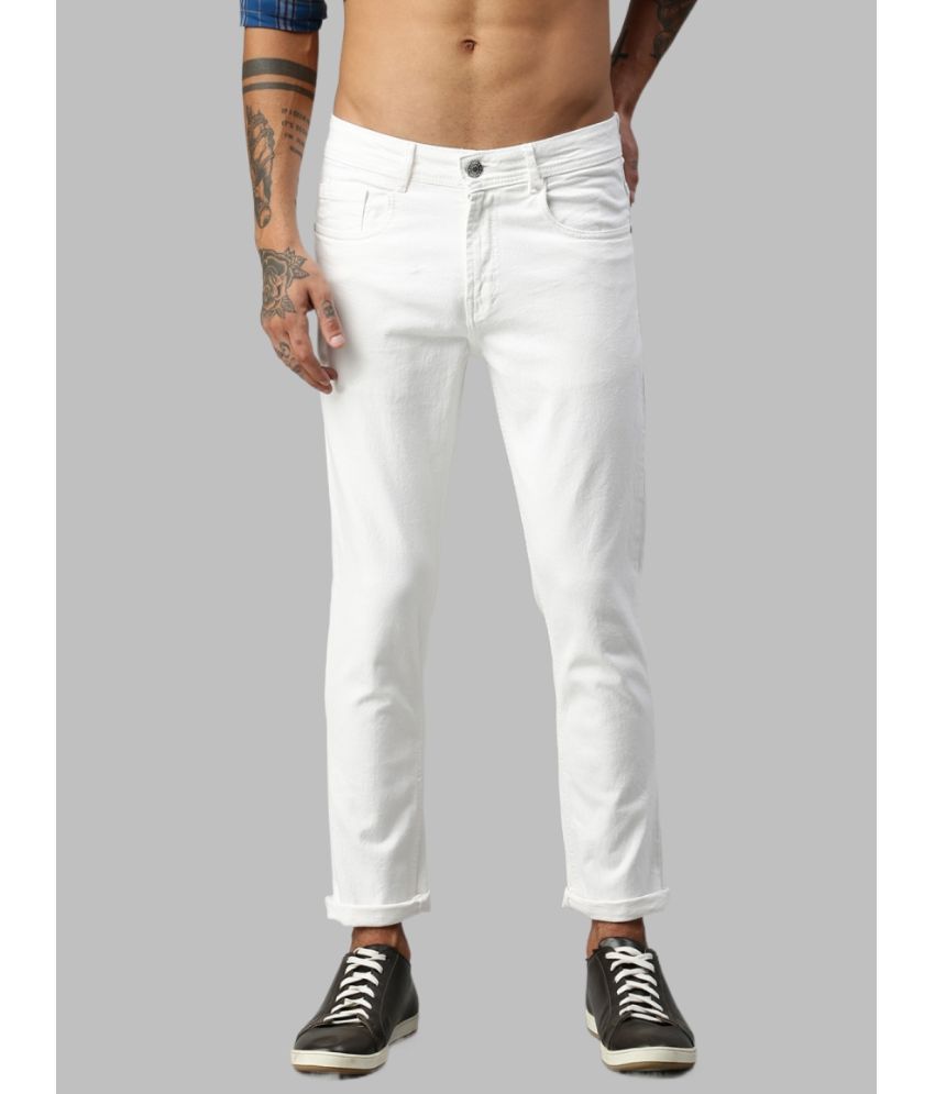     			HALOGEN - White Denim Slim Fit Men's Jeans ( Pack of 1 )