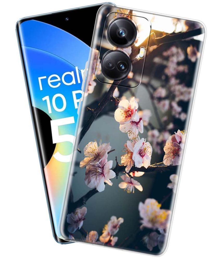     			NBOX - Multicolor Silicon Printed Back Cover Compatible For Realme 10 Pro Plus 5G ( Pack of 1 )