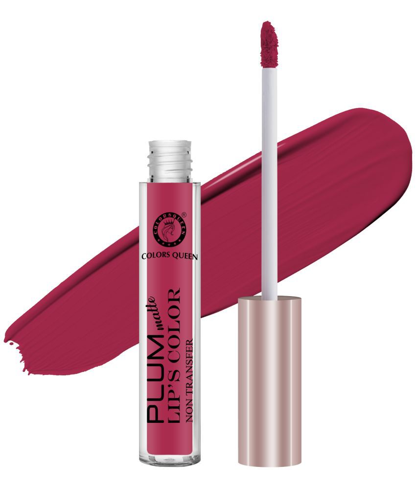     			Colors Queen Plum Matte Non Transfer Liquid Matte Lipstick, Long Lasting Liquid Lipstick For Women (Cherry Blossom)