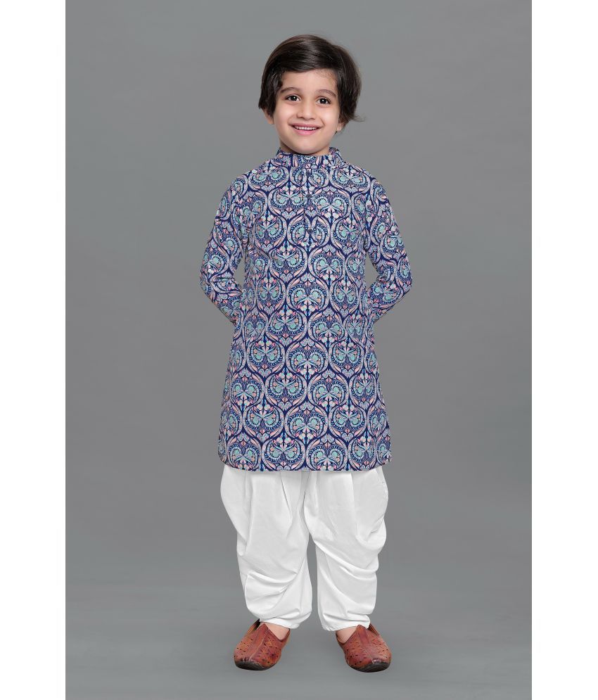     			Fashion Dream - Navy Blue Polyester Boys Kurta With Dhoti ( Pack of 1 )
