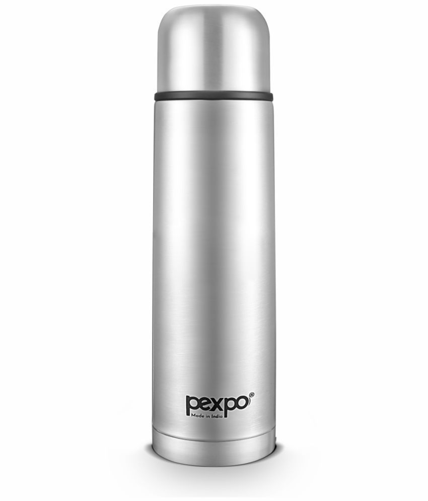     			Pexpo 350ml 24 Hrs Hot and Cold Flask, Flamingo Vacuum insulated Bottle (Pack of 1, Silver)