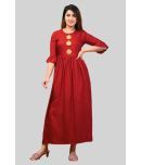 Frionkandy - Red Rayon Women's Gown ( Pack of 1 )