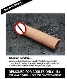8 Inch Huge Brown Penis Cover With 2 Inch Extension Dragon Condom For Men | Reusable Penis Sleeve For Men By KaamYog
