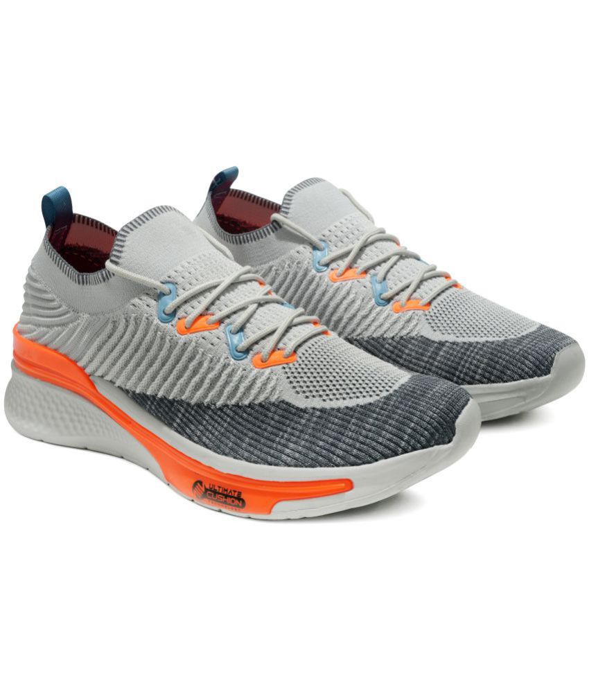     			ASIAN - HATTRICK-53 Light Grey Men's Sports Running Shoes