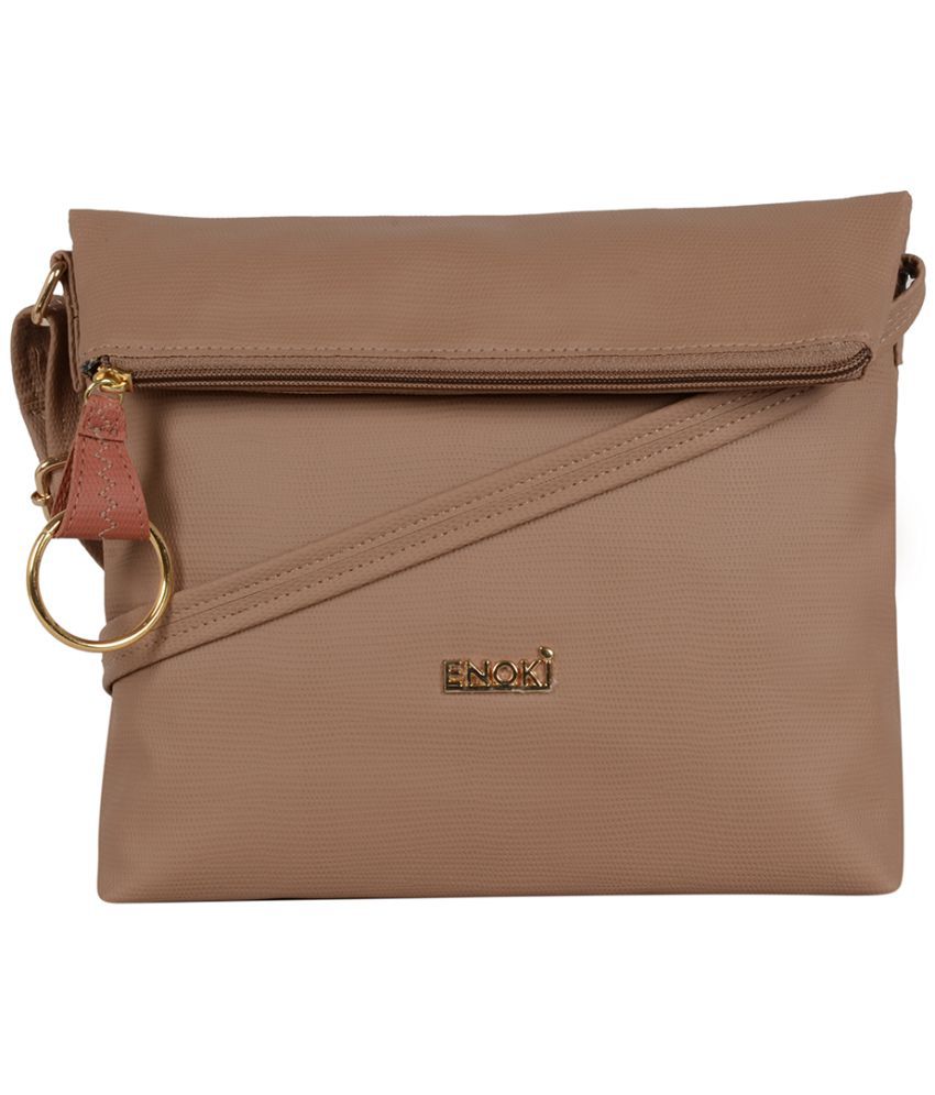     			Enoki - Beige Artificial Leather Sling Bag