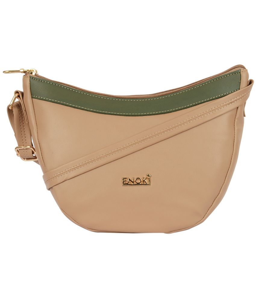     			Enoki - Beige Artificial Leather Sling Bag