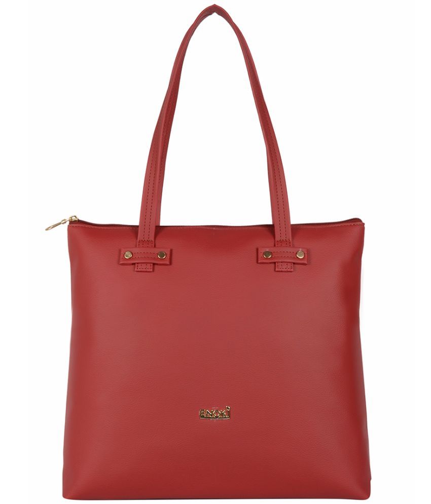     			Enoki - Red Artificial Leather Tote Bag