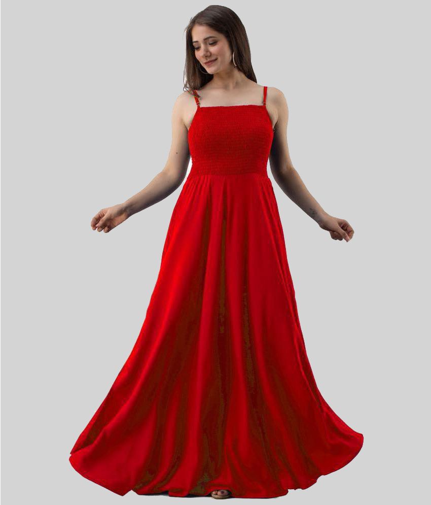     			Frionkandy - Red Rayon Women's Gown ( Pack of 1 )