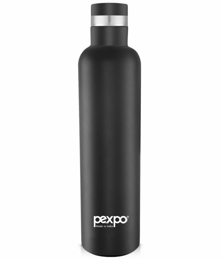     			Pexpo 750ml 24 Hrs Hot and Cold ISI Certified Flask, Oreo Vacuum insulated Bottle (Pack of 1, Black)