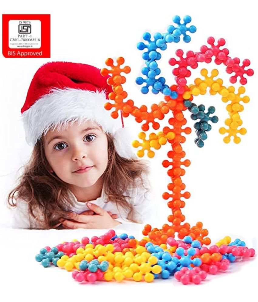     			Star Links Kids Toy, Multicoloured Interlocking Learning Educational Blocks, Improves Creativity and Construction Blocks for Kids, 6 Months & Above, Preschool Toys 100 PCS
