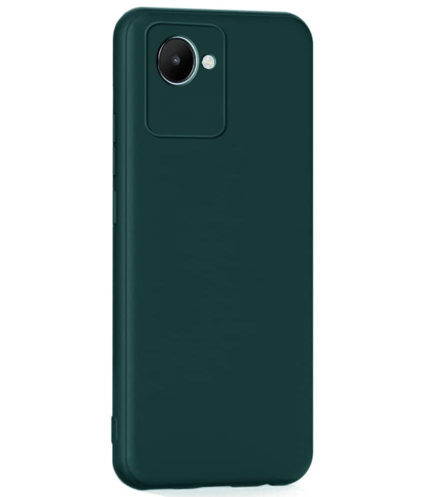     			ZAMN - Green Silicon Plain Cases Compatible For Realme c30 ( Pack of 1 )