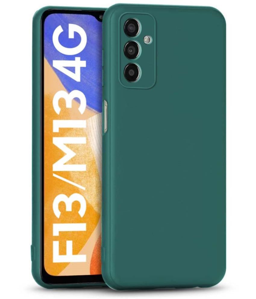     			ZAMN - Green Silicon Plain Cases Compatible For Samsung Galaxy M13 ( Pack of 1 )