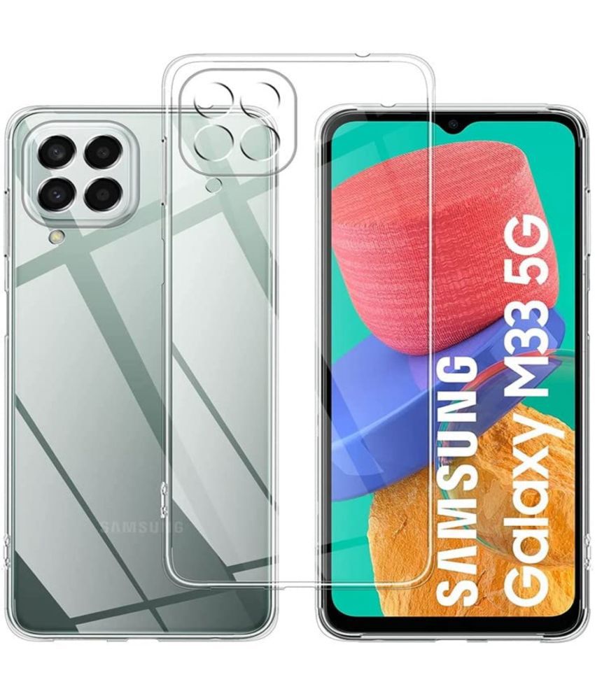     			ZAMN - Transparent Silicon Silicon Soft cases Compatible For Samsung Galaxy M33 5G ( Pack of 1 )
