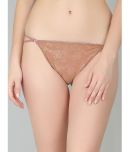 N-Gal Nylon Self Design Women's Bikini ( Beige ) NTPN04