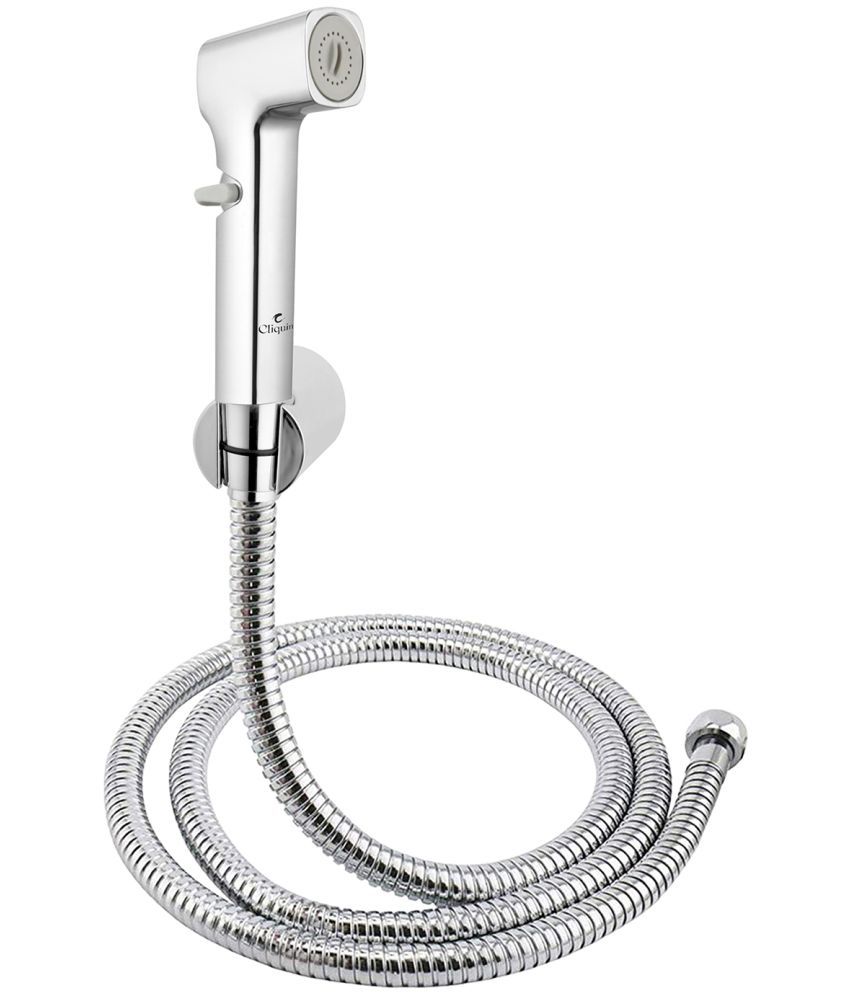     			Cliquin KSHF2207 ABS Health Faucet with SS-304 Grade 1 Meter Flexible Hose Pipe and Wall Hook Health Faucet(Wall Mount Installation Type)