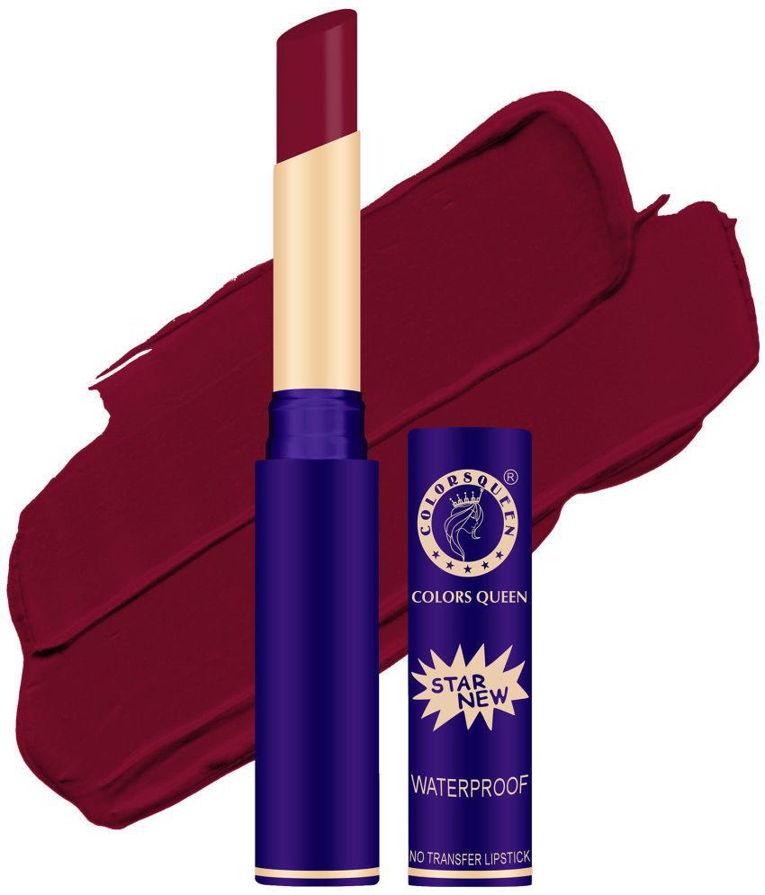     			Colors Queen Lips Non transfer long lasting and Matte Lipstick (Hot Maroon) 4g