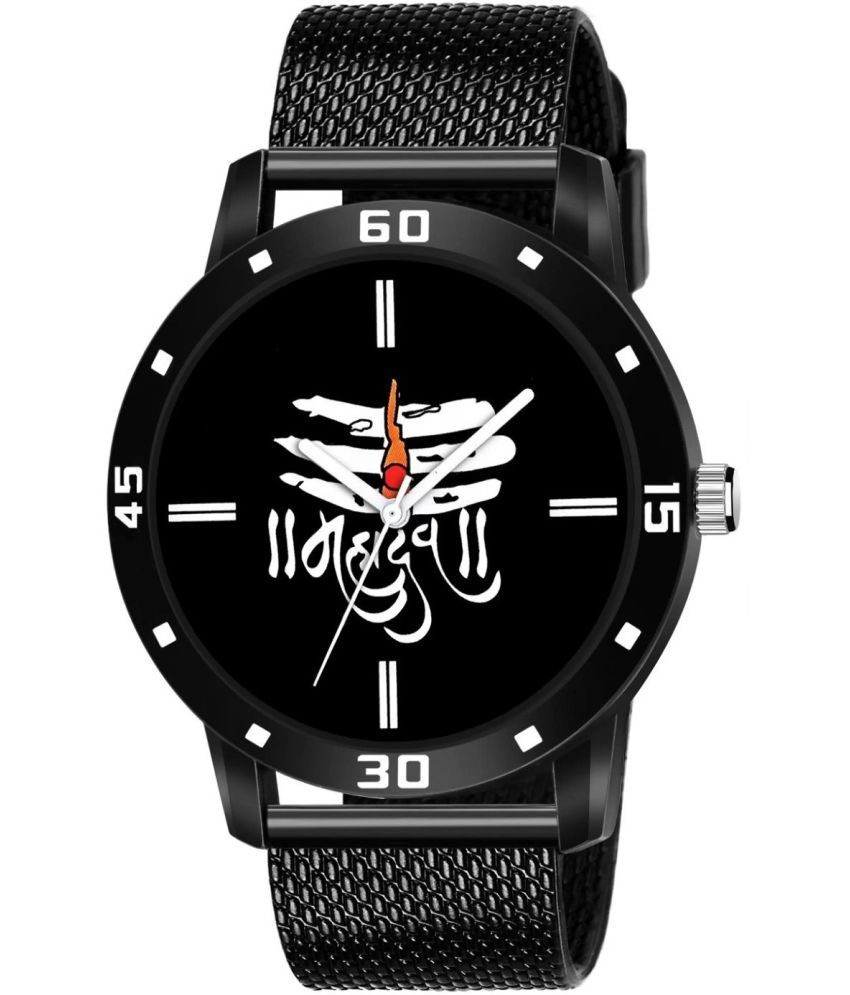     			EMPERO - Black PU Analog Men's Watch