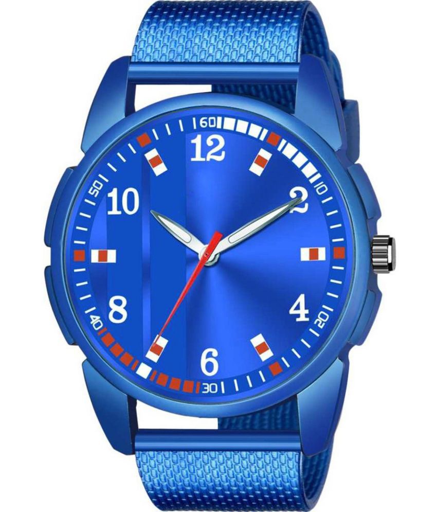     			EMPERO - Blue Leather Analog Men's Watch