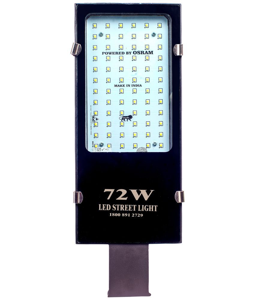    			Keshvas 72W Glass LED Street Lights Cool Day Light - Pack of 1