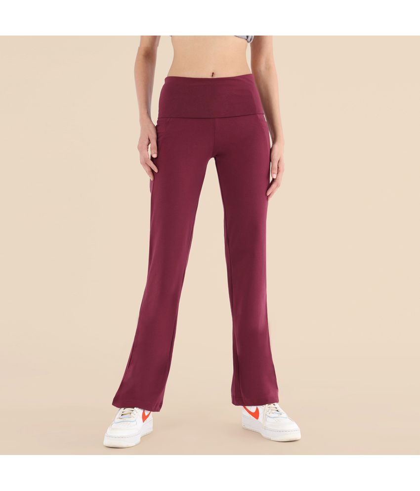     			Nite Flite - Wine Cotton Women's Yoga Trackpants ( Pack of 1 )