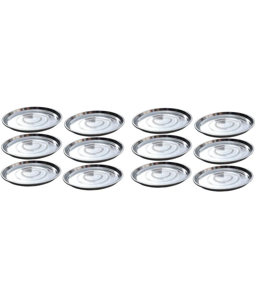     			Dynore 12 Pcs Stainless Steel Silver Full Plate