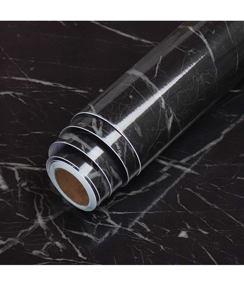     			GEEO - Black marble design for kitchen foil wallpaper, Wallpaper ( 60 x 200 ) cm ( Pack of 1 )