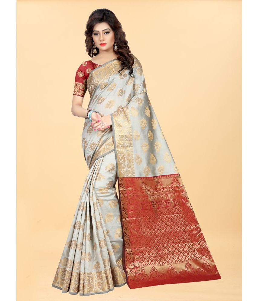     			Gazal Fashions - Multicolor Banarasi Silk Saree With Blouse Piece ( Pack of 1 )