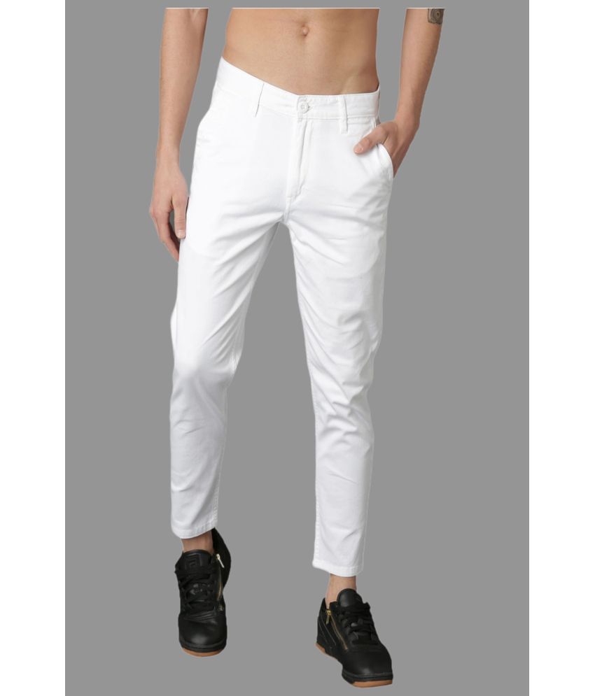     			HALOGEN White Regular Chinos ( Pack of 1 )