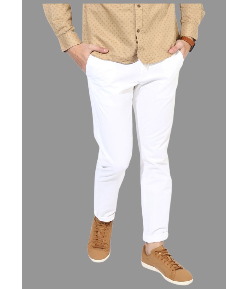     			HALOGEN White Regular Chinos ( Pack of 1 )