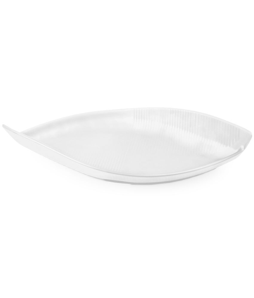     			Milton Boat Melamine Platter, White, 13.9 inch