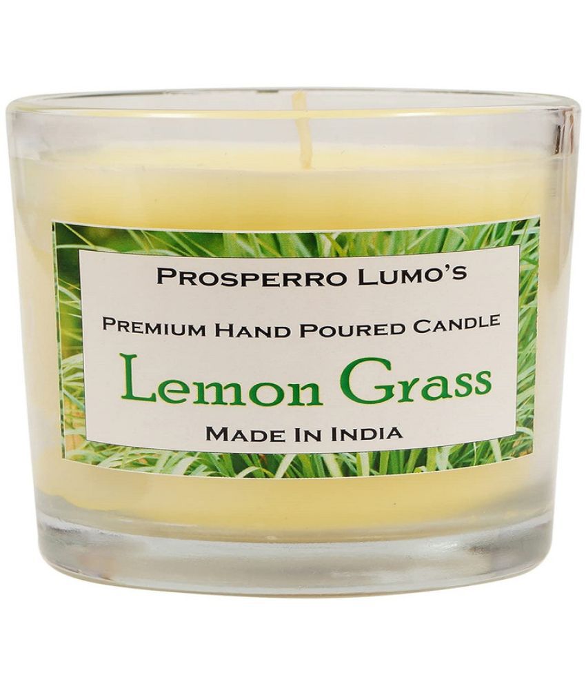     			Parkash Candles - Yellow Lemongrass Jar Candle 10 cm ( Pack of 1 )