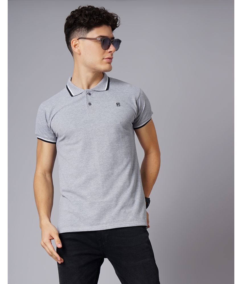     			Paul Street - Grey Cotton Slim Fit Men's Polo T Shirt ( Pack of 1 )